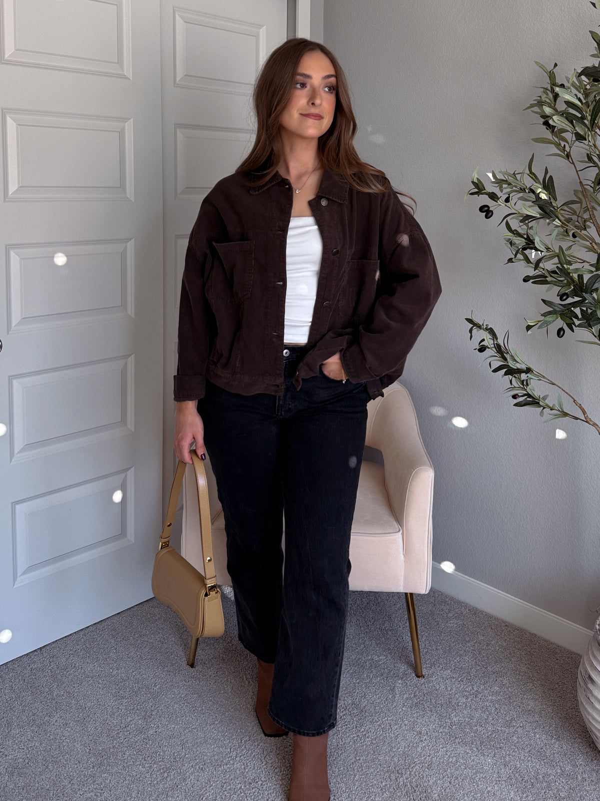Montreux Lightweight Cotton Corduroy Jacket (Espresso)
