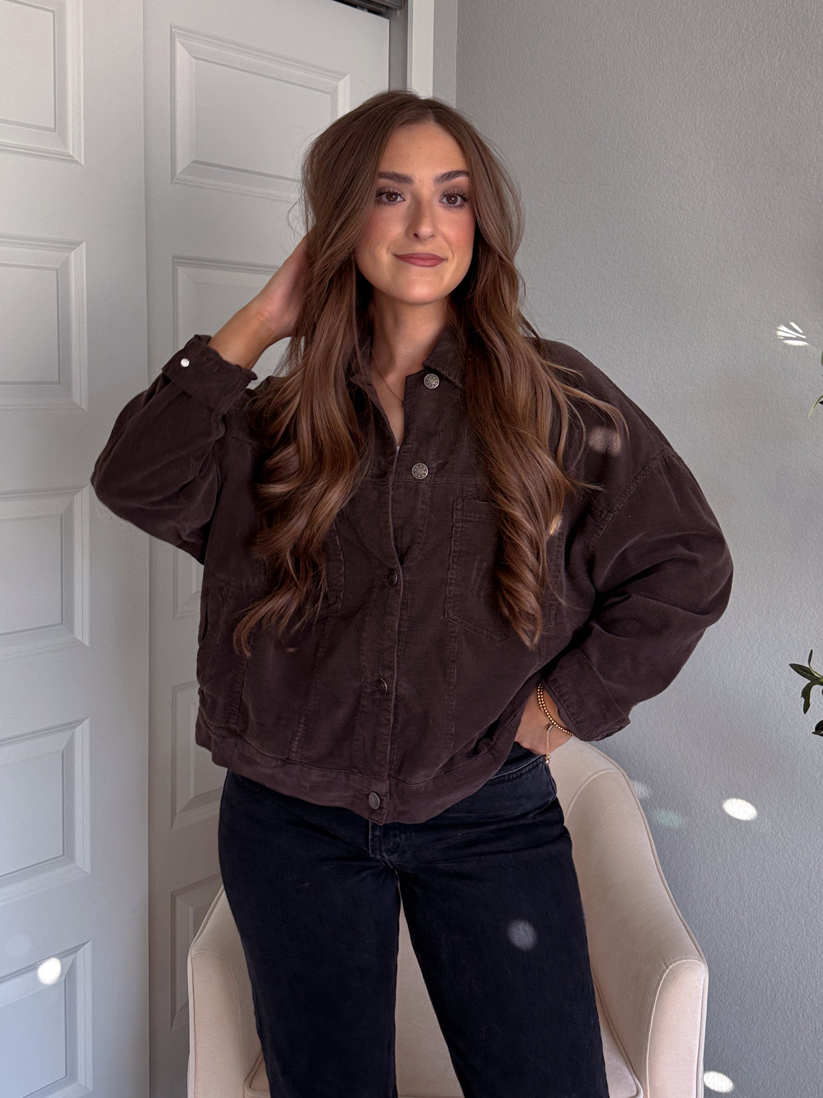 Montreux Lightweight Cotton Corduroy Jacket (Espresso)