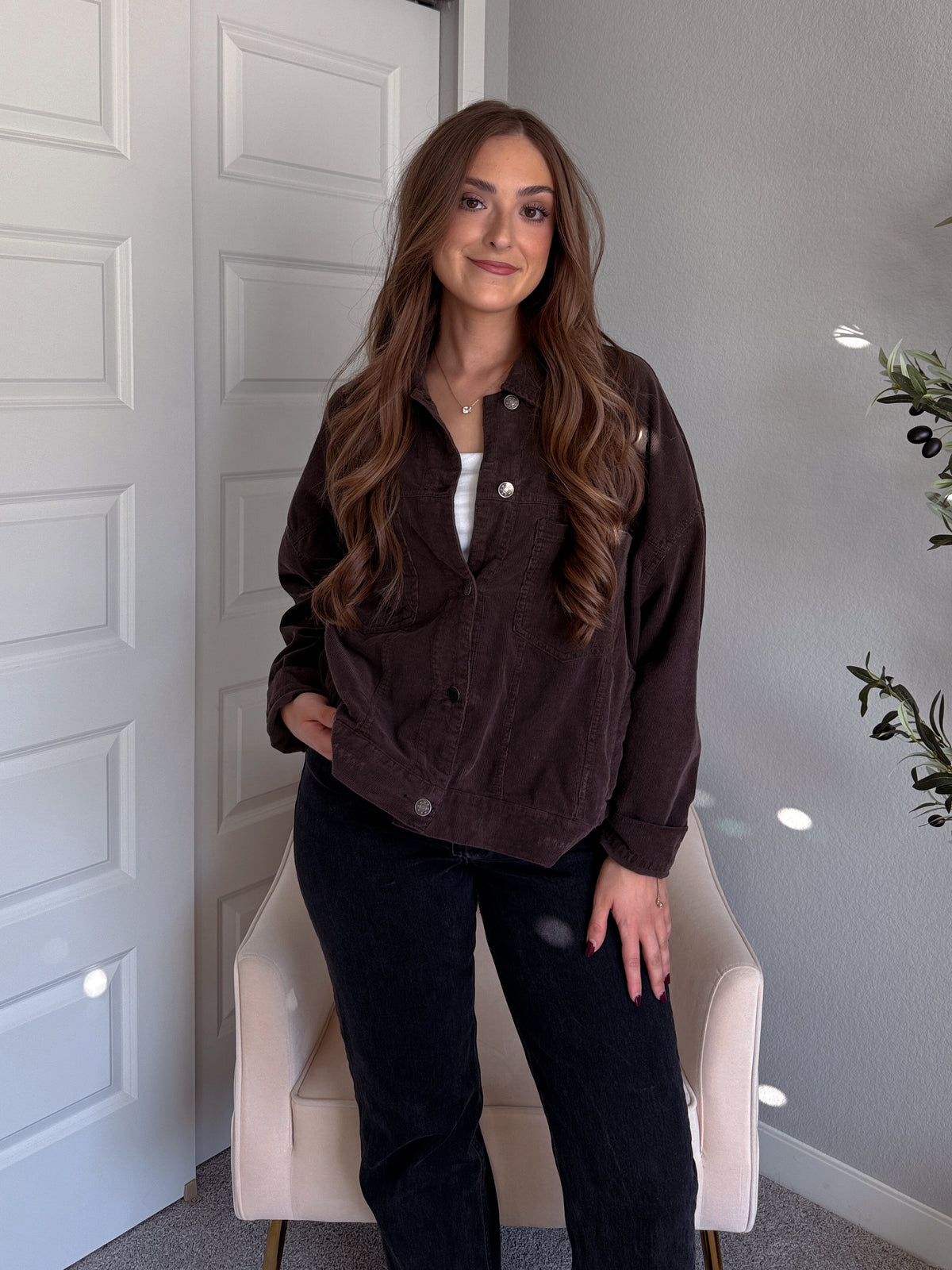 Montreux Lightweight Cotton Corduroy Jacket (Espresso)
