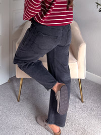 Nolita High Rise Barrel Leg Jeans (Washed Black)