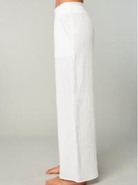Oceanview Sheer Cover-Up Pants (White)