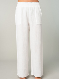 Oceanview Sheer Cover-Up Pants (White)