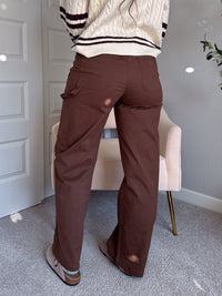 Palmer Carpenter Wide Leg Pants (Chocolate)