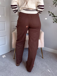 Palmer Carpenter Wide Leg Pants (Chocolate)