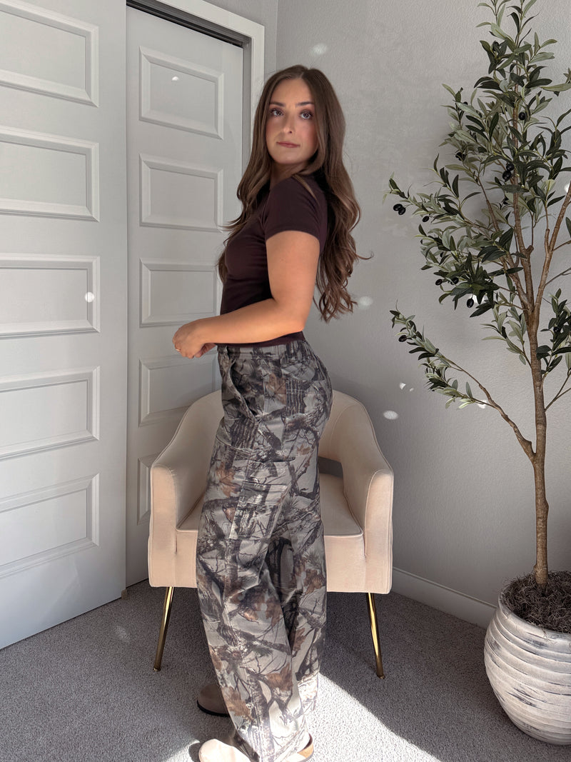 Scout Mid-Rise Twill Carpenter Pants (Woodland Camo)