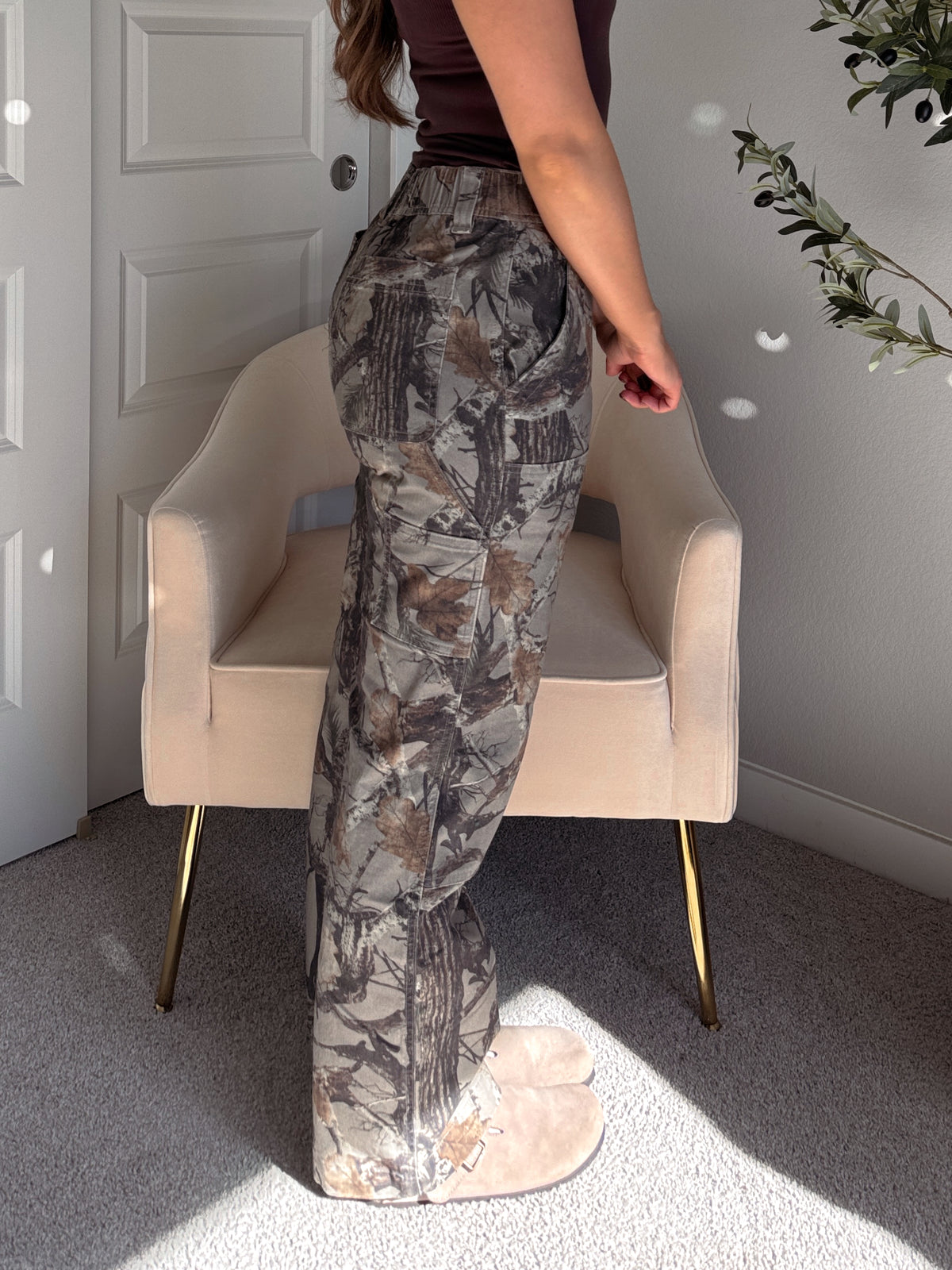 Scout Mid-Rise Twill Carpenter Pants (Woodland Camo)