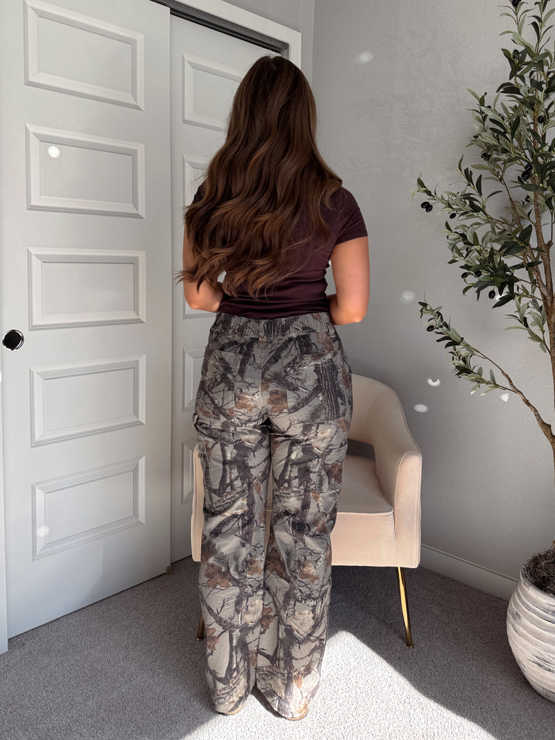 Scout Mid-Rise Twill Carpenter Pants (Woodland Camo)