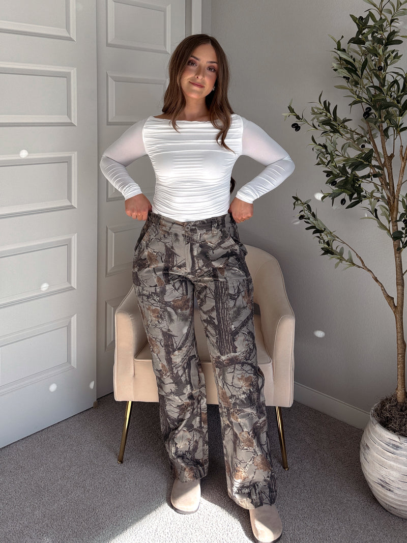 Scout Mid-Rise Twill Carpenter Pants (Woodland Camo)