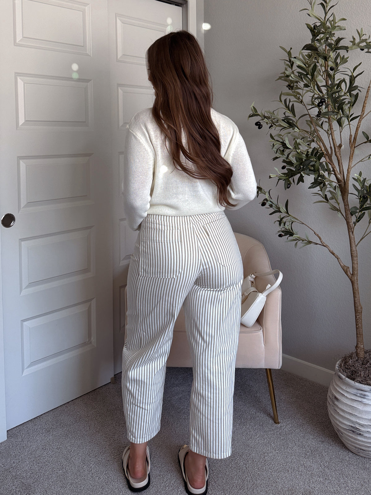 Sorrento Lemon Graphic Lightweight Oversized Knit Sweater (Cream)