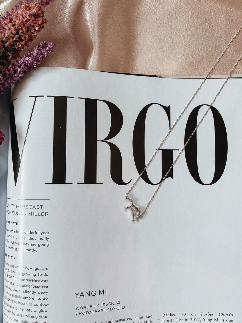 It's Written in the Stars Zodiac Constellation Silver Necklace (Virgo)